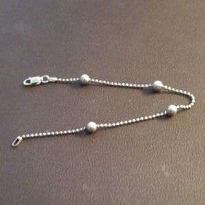 Elegant Silver Beaded Bracelet